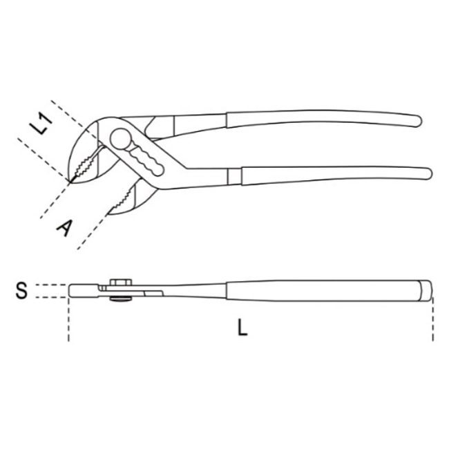 Vendita online Pinza Poligrip regolabile a cerniera chiusa art.1048N 175